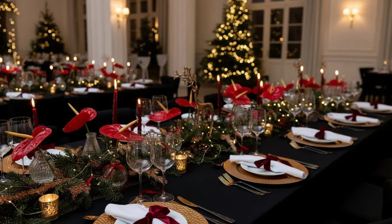 Elegant floral tablescape arrangement